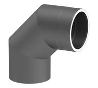 Coude fixe 90° - double paroi - gris - Tecnovis TEC-Protect 130mm