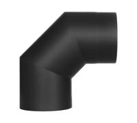 Coude fixe 90° - double paroi - noir - Tecnovis TEC-Protect 150mm
