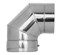 Coude fixe 90° inox - double paroi - TEC-DW-STANDARD 130 mm