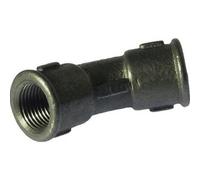Coude fonte 45° femelle / femelle - filetage 40/49 noir CODITAL
