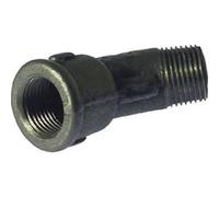 Coude fonte 45° mâle / femelle - filetage 50/60 noir CODITAL