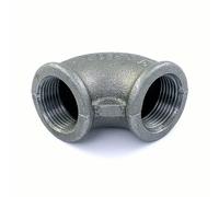 Coude fonte 90° femelle / femelle - filetage 26/34 noir CODITAL