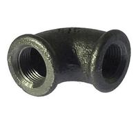 Coude fonte 90° femelle / femelle - filetage 33/42 noir CODITAL