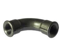 Coude fonte 90° grand rayon femelle / femelle - filetage 33/42 galvanisé CODITAL