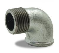 Coude fonte 90° mâle / femelle - filetage 20/27 galvanisé SFERACO