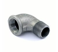 Coude fonte 90° mâle / femelle - filetage 33/42 noir CODITAL