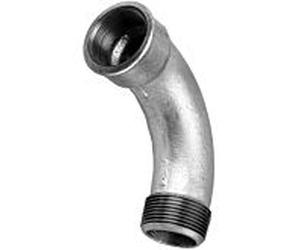 Coude Hermann Schmidt Temperguss 2000 2000 /2", filetage interne/externe 90 degrés, long, zingué