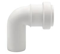 Coude HT DN 32 90° blanc, coude à 90 degrés pour tuyau d'écoulement PP, système HT, résistant aux chocs et à la corrosion