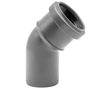 Coude HT DN 75 45° gris | Tube PP 45 degrés DN 75 | Pièce d'angle pour installation de canal