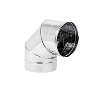 Coude incurvé en acier inoxydable 140 mm 5 dixièmes AISI 304 (90 degrés)