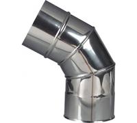 Coude inox à 60° - simple paroi - secteurs lisses - diamètre 139 mm TEN