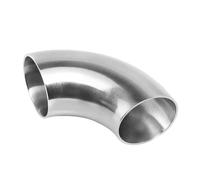 Coude Inox Echappement Coude poli miroir en acier inoxydable 304, raccords de soudage internes et externes 45 90 for systèmes plomberie tuyauterie(Color 90deg,OD 51X1.5mm)