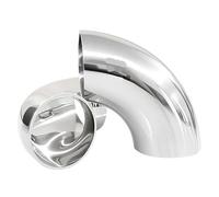Coude Inox Echappement Finition polonaise 12.7/19/25/32/38/51/76/102mm OD, coude à souder bout 90 degrés, raccord de tuyau en acier inoxydable 304/316L(316L,159mm x 2mm)