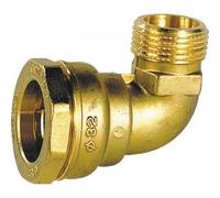 Coude laiton mâle à serrage extérieur Ø 32 mâle Ø 26/34 SFERACO