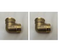 Coude laiton mâle-femelle 20x27 | Boutté CX20 (Lot de 2)