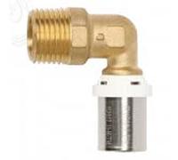 Coude mâle multicouche à sertir 26mm x 20/27 - 3/4" Fixoconnect