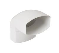 Coude mâle-femelle 90° tube descente ovation "TD95" 90x56, Blanc