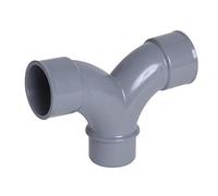 Coude mâle-femelle NICOLL double parallèle à 87°30 - PVC gris - Ø 100 mm - OT8