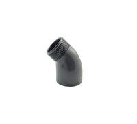 Coude mixte à visser et à coller 45° femelle/male en PVC - Ø A: 50mm | Ø B: 1''1/2
