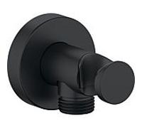 Duravit coude de raccordement mural, rosace ronde, 55x102mm, UV0630009046, Couleur: Noir Mat