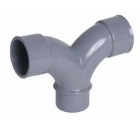 Coude NICOLL double parallèle 87°30 - PVC gris