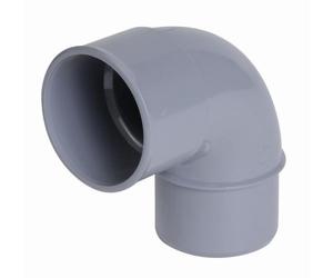 Coude NICOLL simple - PVC gris