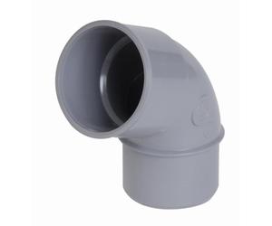 Coude NICOLL simple - PVC gris