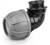Coude PE 90° pour tuyaux 25mm femelle 1" Bradas