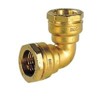 Coude PE serrage ext eau 16b laiton PE pe 40