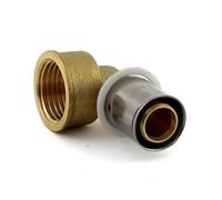 Coude PER à sertir diamètre 20 mm avec sortie à visser F20x27 BRICOZOR