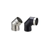 Coude inox pour poêle à granulés - PGI pour poêles à Pellets - Coude 45° - Finition : in