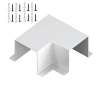 Coude plat en métal 90° 100 x 100 mm pour couverture de conduite de climatisation - Arc décoratif pour climatiseurs split et pompes à chaleur, revêtement résistant intempéries pour l'extérieur