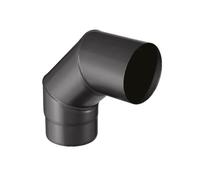 Joncoux Coude pour évacuation des fumées - 90°d'angle - émail 0.7MM - noir mat - Ø180MM