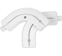 Coude pour rail à rideaux 1 rail Finition/coude rond, pack de 2