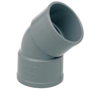 Coude PVC 45 H-H degrés pour tuyau - Courbe PVC pression eau potable et évacuation - intérieur/extérieur - Tuyaux 32 mm à 250 mm - Raccordement solide et résistant - Plusieurs diamètres (75 mm)
