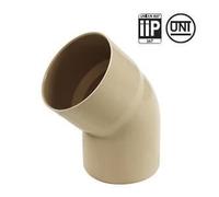 Coude PVC 45° MF pour tube Ø80 épaisseur 2.2mm - First Plast - Gamme gouttière PVC 25 - Sable
