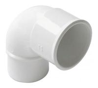 Nicoll Coude PVC CF8B 87°30 mâle/femelle Ø 32 Blanc