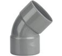 Coude PVC double Femelle 45° D50 - WAVIN - 3026066 Gris G