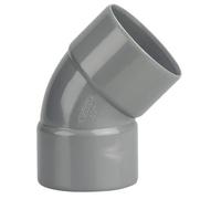 Coude PVC double Femelle 45° D50 - WAVIN - Evacuation des eaux usées et pluviales - Gris - Emboîture à coller