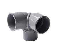 coude pvc double - mâle / femelle - 87 degrés30 - equerre - diamètre 40 mm - nicoll ceh88mf