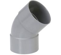 Coude PVC femelle femelle 45° - GIRPI - D : 100 mm - Plastique - Intérieur - 10 bar