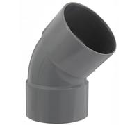 Coude PVC femelle femelle 45° - GIRPI - D : 100 mm - Plastique - Intérieur - 10 bar