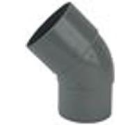 Coude PVC Mâle Femelle 45° D100 - WAVIN - 3026045 Gris G