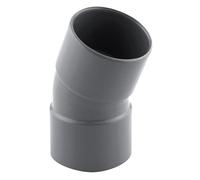 Coude PVC NF femelle à 20° 40mm à coller gris Fitt