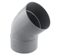 Coude PVC NF femelle à 45° 125mm à coller gris Fitt