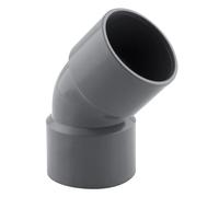 Coude PVC NF femelle à 45° 32mm à coller gris Fitt