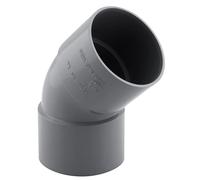 Coude PVC NF femelle à 45° 50mm à coller gris Fitt