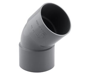 Coude PVC NF femelle à 45° 50mm à coller gris Fitt