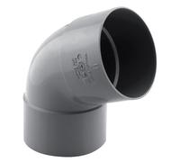 Coude PVC NF femelle à 67° 80mm à coller gris Fitt
