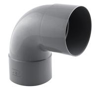 Coude PVC NF femelle à 87° 100mm à coller gris Fitt